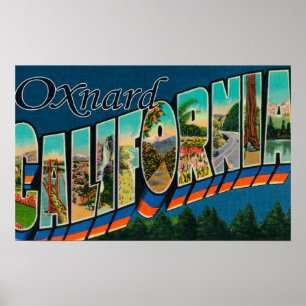 Poster Oxnard, Californie - Scènes de grandes lettres