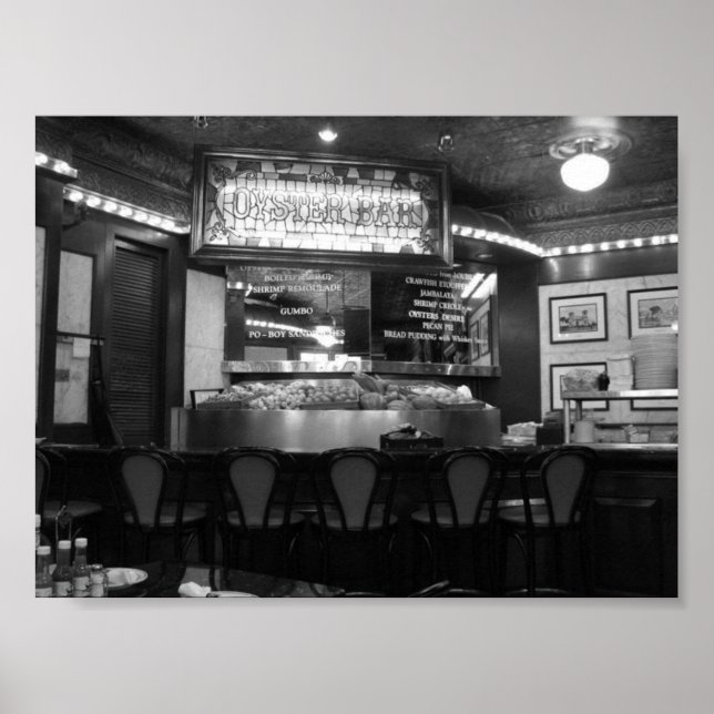 Poster Oyster Bar Quartier Français Nouvelle-Orléans, Lou (Devant)