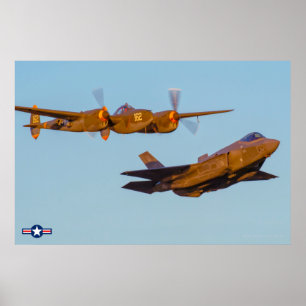 Poster P-38 ÉCLAIRAGE et F-35A ÉCLAIRAGE II