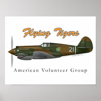 Poster P-40B_AVG "Flying Tigers"