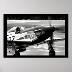 Poster P-51D Mustang - Hell-er Bust