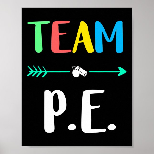 Poster P.e. Enseignant Scolaire Pe Enseignant Forte Ensei (Devant)