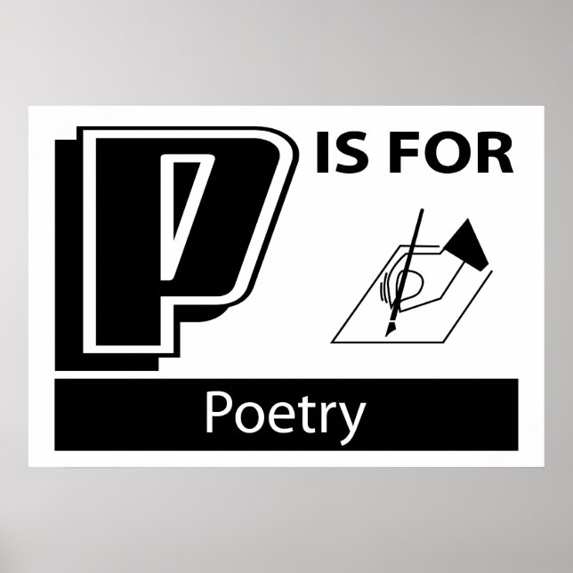 Poster P Est Pour La Poésie (Devant)