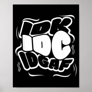Poster P Graffiti Jtm Je M'en Fous Citation Drôle Sarcasm