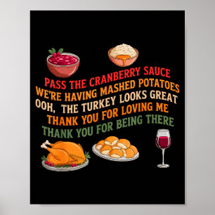 Poster P La sauce de canneberge avait de la purée de pomm