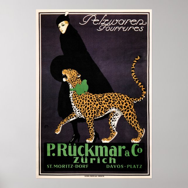 Poster P Ruckmar & Co. 1910 Women Clothing Fashion Store (Devant)