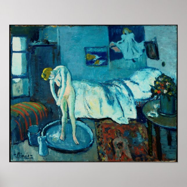 Poster Pablo Picasso - La Chambre Bleue, 1901 (Devant)