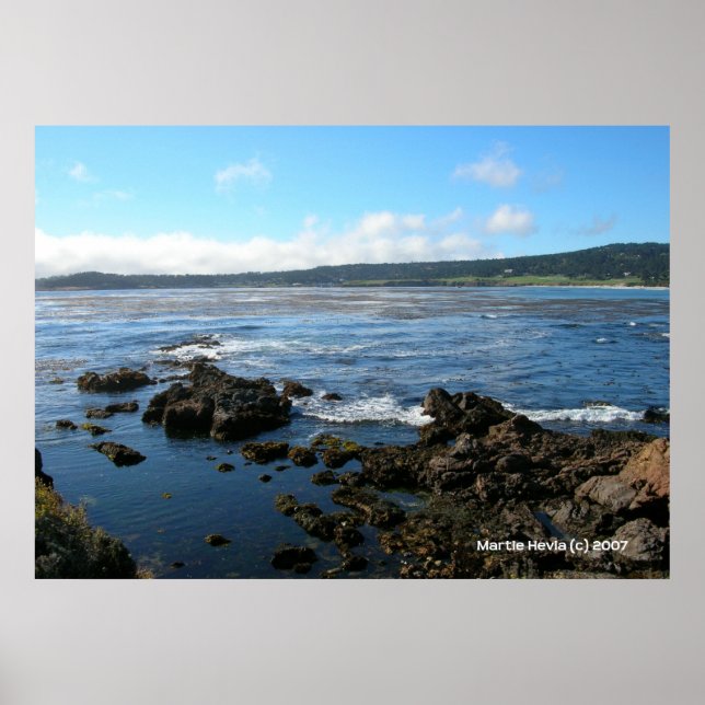 Poster Pacific Grove sur les rochers (Devant)