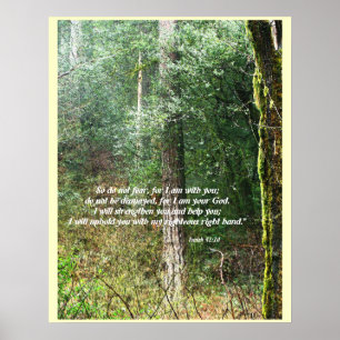 Poster Pacific Northwest Forest Isaiah 41:10 Imprimer