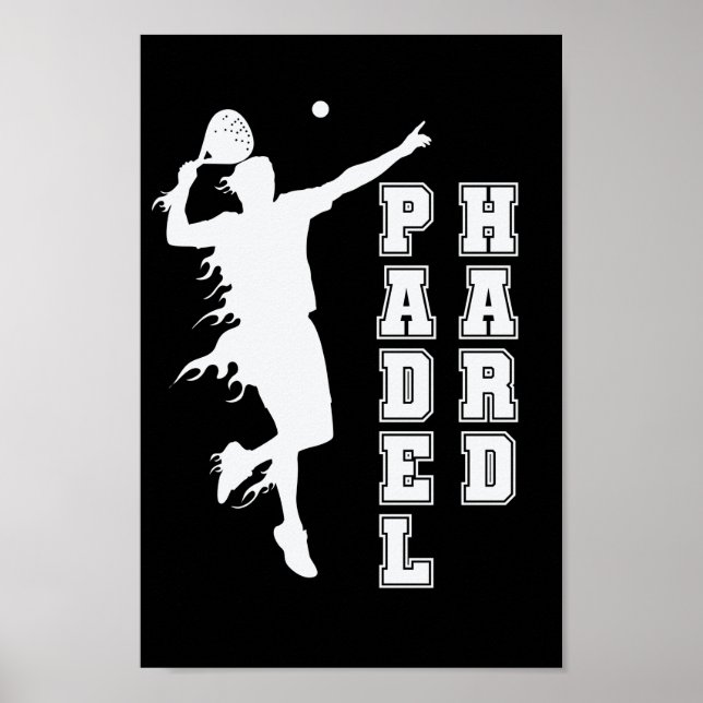 Poster Padel Hard Tennis Sport und Ball (Devant)