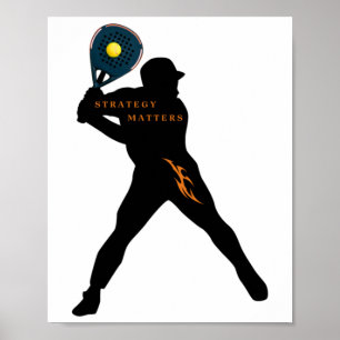 Poster Padel - Sticker Stratégie S
