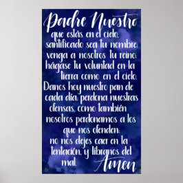 Poster Padre Nuestro (prière du Seigneur en espagnol)