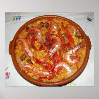 Poster Paella De Marisco Póster
