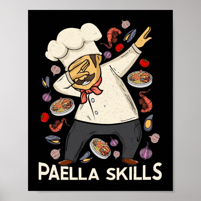 Poster Paella Lover Men Espagnol Chef Espagnol Alimentati (Devant)