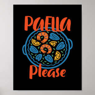 Poster Paella S'il Vous Plaît Cuisine Espagnole Espagne V