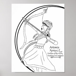Poster Page Coloriage Artémis Imprimer