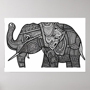 Poster Page Couleur d'éléphant