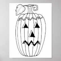 Page de coloriage Halloween Jack O’Lantern Art