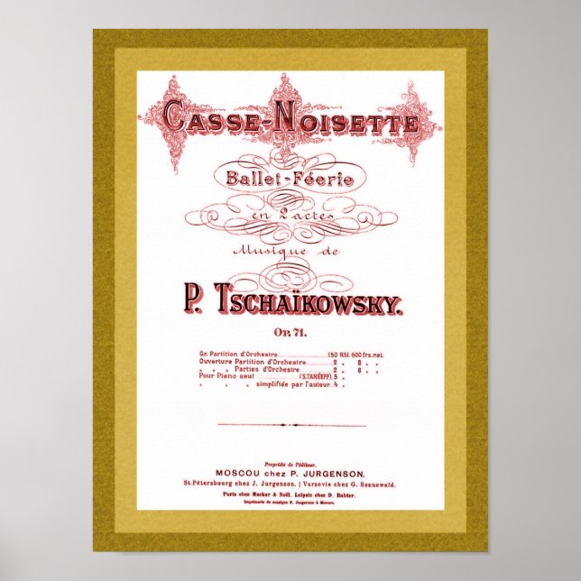 Poster Page de garde musicale Nutcracker Imprimer (Devant)