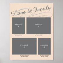 Page de photos commémoratives Amour et famille