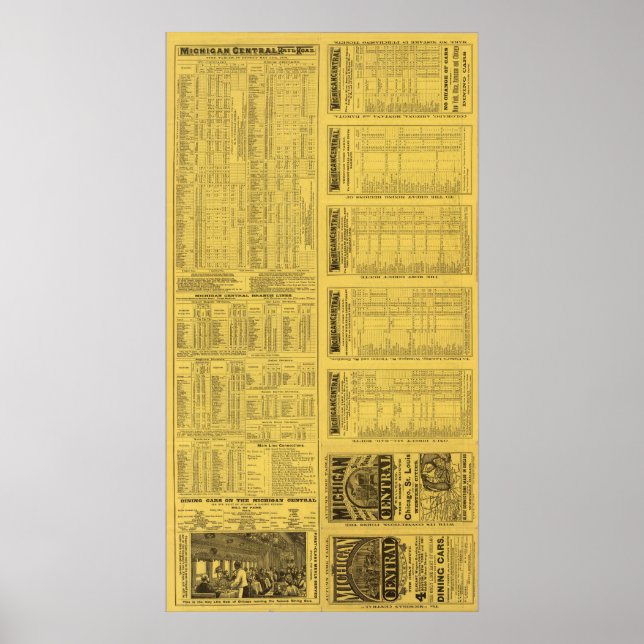 Poster Page de texte Michigan Central Railroad (Devant)