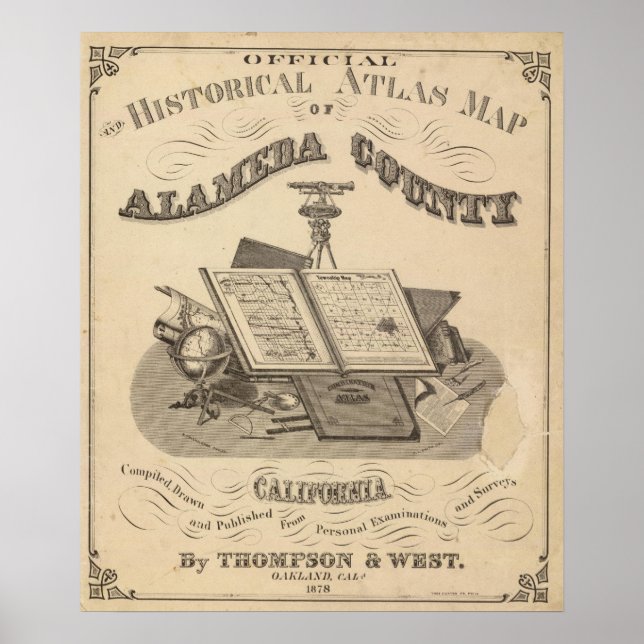 Poster Page de titre Carte de l'atlas du comté d'Alameda (Devant)