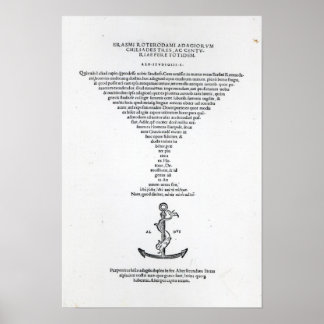 Poster Page de titre des Adages d'Erasmus