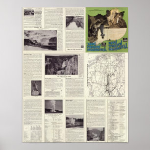 Poster Page des textes de parc national de Yellowstone