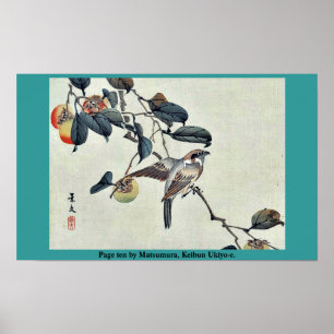 Poster Page dix par Matsumura, Keibun Ukiyo-e.
