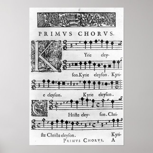 Poster Page d'ouverture de la messe pour le choeur double (Devant)
