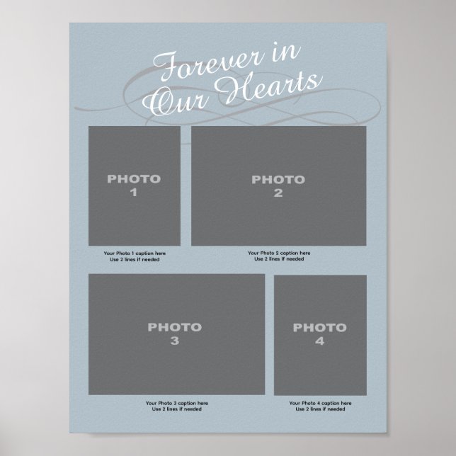Poster Page photo Memorial 4 Bleu pour toujours dans nos  (Devant)