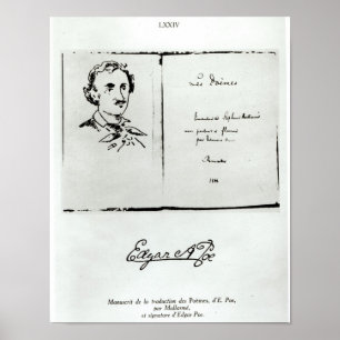 Poster Page titre de "Les Poemes" par Edgar Allan Poe