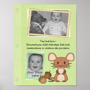 Poster Page Woodland Mouse Baby Book