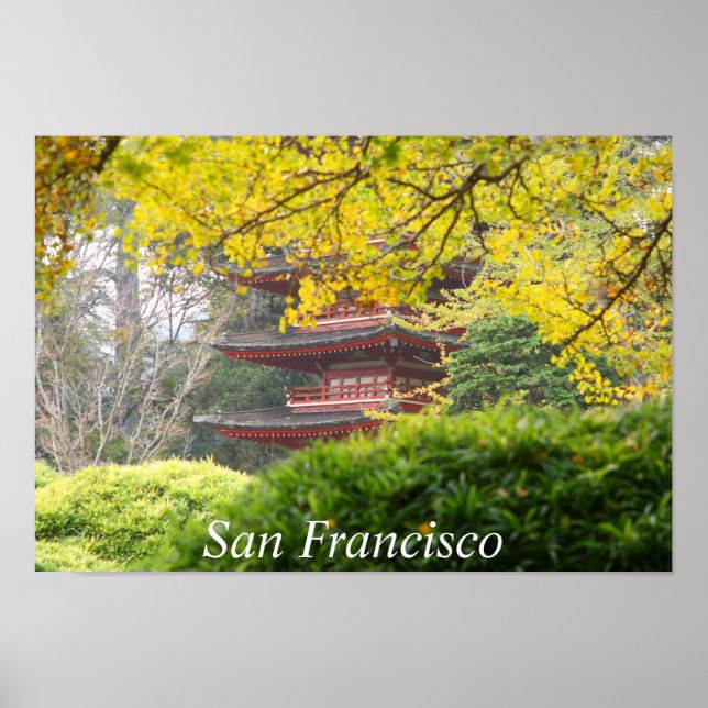 Poster Pagode de la Tour au Trésor, San Francisco (Devant)