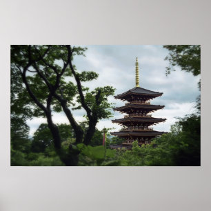 Poster Pagode Forestière - Japon