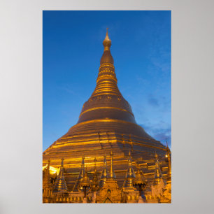 Poster Pagode Stupa Dorée