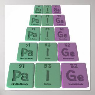 Poster Paige comme Protactinium Iodine Germanium