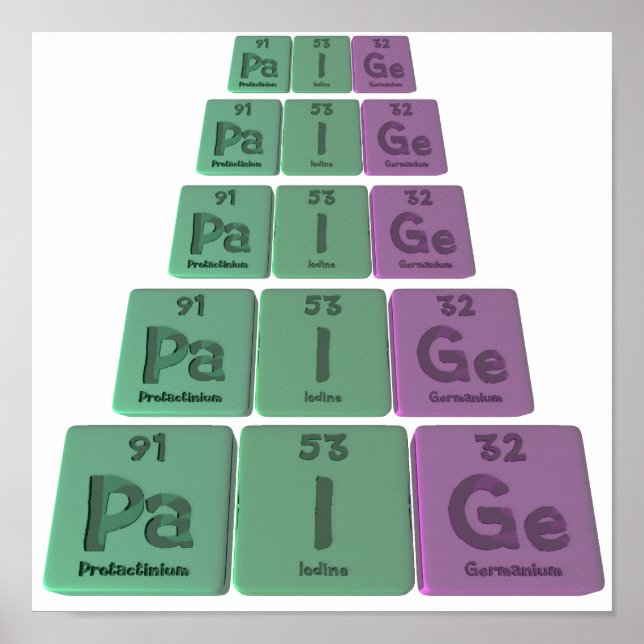 Poster Paige comme Protactinium Iodine Germanium (Devant)
