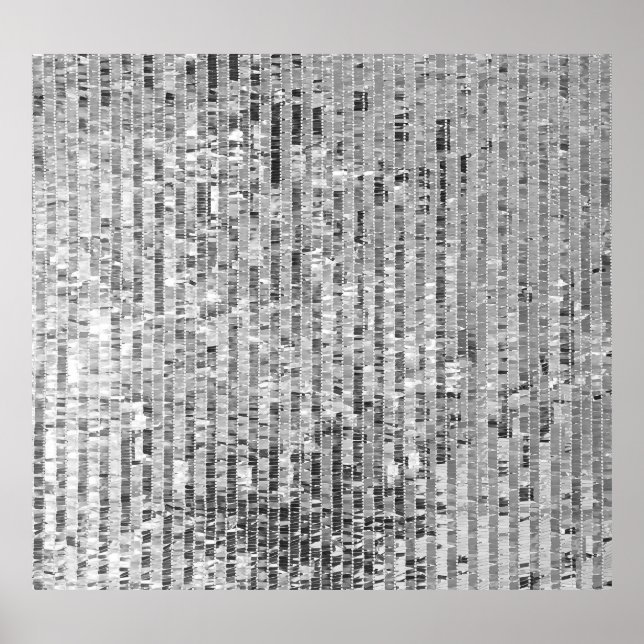Poster Paillettes d'argent, arrière - plan glamour sans s (Devant)