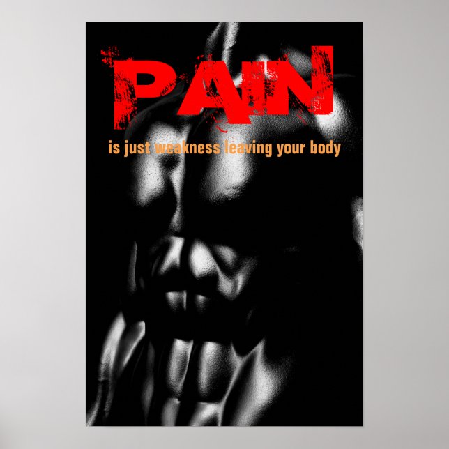 Poster Pain Bodybuilding Fitness Inspiration (Devant)