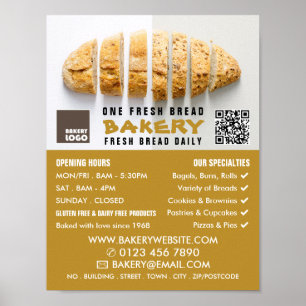 Poster Pain coupé, Boulangeries, Boulangerie Publicité