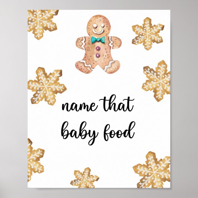 Poster Pain d'épice - nommez ce bébé nourriture (Devant)