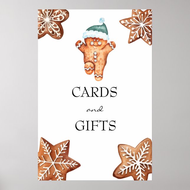 Poster Pain d'épices | Cartes et cadeaux de Baby shower d (Devant)