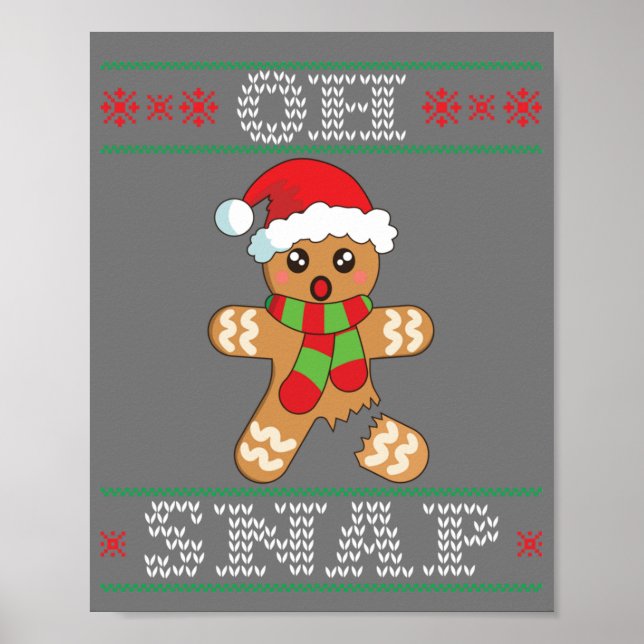 Poster Pain d'épices homme maillot cadeau Oh Snap Noël la (Devant)