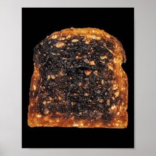 Poster Pain Toast Brûlé Correspondant Costume d'Halloween