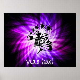 Poster Paintball violet cool