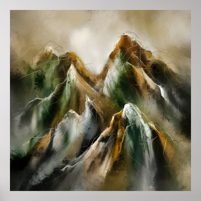 Poster Painted Mountains  (Devant)