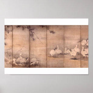 Poster Painting by Miyamoto Musashi, c. 1600's