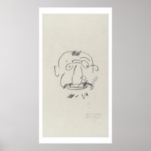 Poster Pair Lui-Meme (crayon de Lautrec de charge sur le