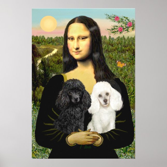 Poster Paire de canicules (Noir + Blanc) - Mona Lisa (Devant)
